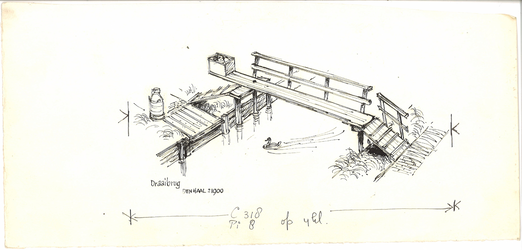 CMO00400-201 Historische afbeelding van een draaibrug bij Den Haal ca. 1900Illustratie bij artikel t Veen vormde ...
